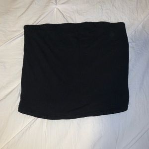 Black Ribbed Tube Top
